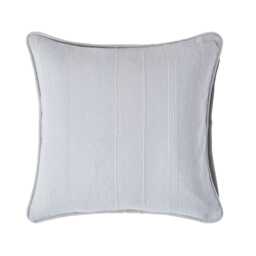 Homescapes Cotton Rajput Ribbed Silver Grey Cushion Cover - 45 x 45 cm Grey Silver Grey 1
