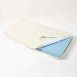 Homescapes Cream Quilted Cotton 2 Seater Orthopaedic Booster Cushion Cover Cream Cream 100 x 50 x 10 cm