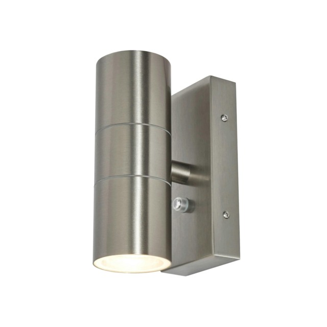 BHS Jared Outdoor Up and Down Wall Light with Sensor, Steel