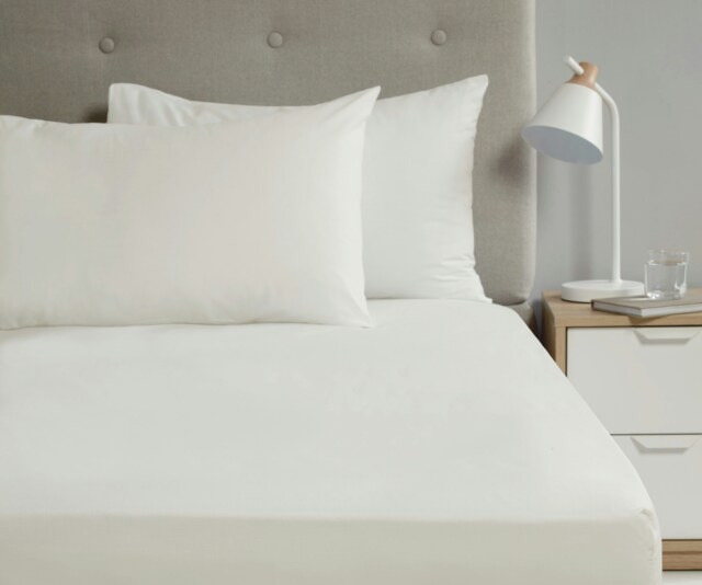 Percale Housewife Pillowcase Pair Cream Standard 2