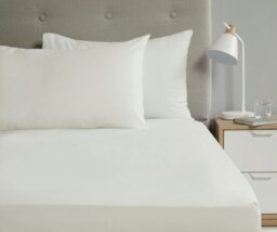 Percale Housewife Pillowcase Pair Cream Standard 2