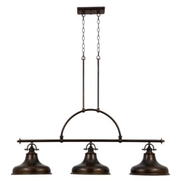 Emery 3 Light Pendant Bar Chandelier Light Palladian Bronze, E27
