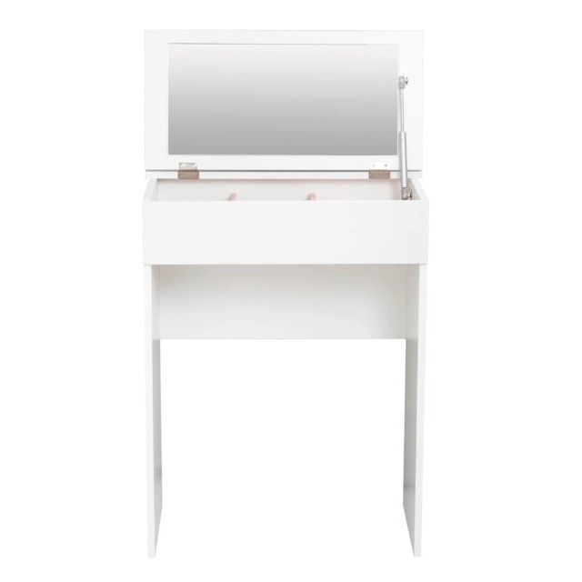 Dressing Vanity Table Mirror Make Up Storage Pink Compartments Drawers Bedroom White Louise