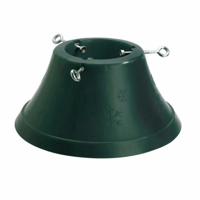 Elho Oslo Green Christmas Tree Stand for Real Trees up to 6.5ft Tall
