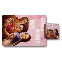 Set Of 12 Placemats And Coasters 11x8 Inch With Wood Backing High End Print