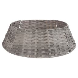 76cm Christmas Xmas Tree Skirt Round Decorative Festive Base Stand Cover 4 Pcs Grey Grey