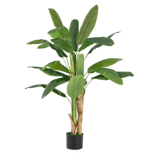 COSTWAY 160cm Tall Bird of Paradise Artificial Plant Green One Size
