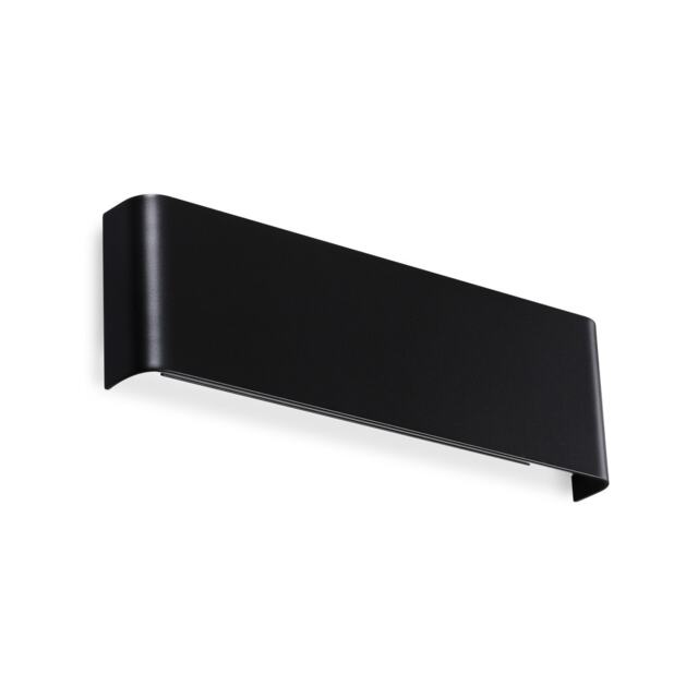 Delta 30cm LED Flush Wall Lamp Black 3000K