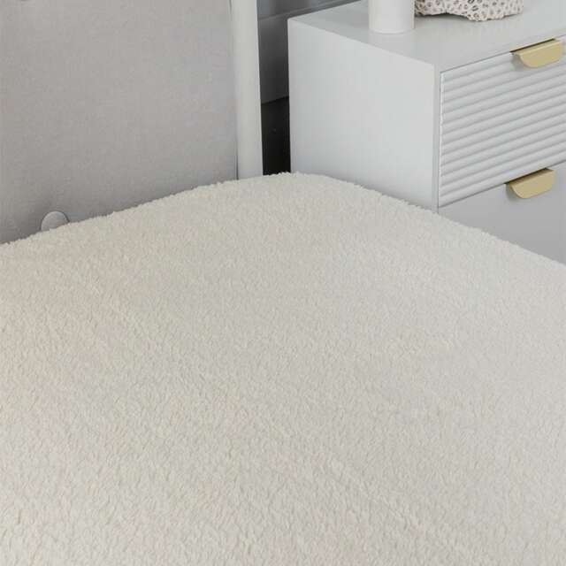 12 Inch Deep Super Soft Feel Cosy Fleece Mattress Protector Underblanket Fitted Sheet White Single
