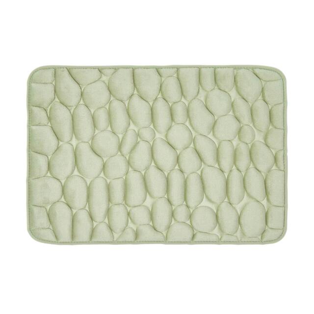 Homescapes Memory Foam Pebble Design Sage Green Shower Mat