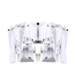 Puntes Flush Wall Lamp Chrome, 1 Light, E14