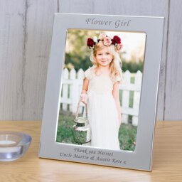 Personalised Flower Girl Silver Plated Picture Frame 6 x 4 Wedding
