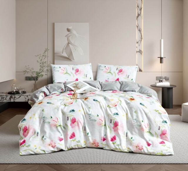 Ezysleep Harper Floral Printed Duvet Set - Duvet Cover And Matching Pillowcases Multi