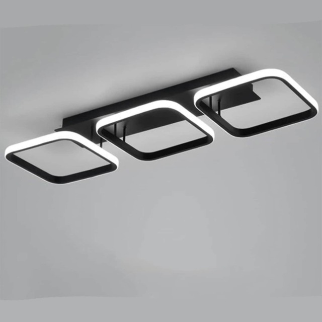 Modern LED Ceiling Light Fixture Black