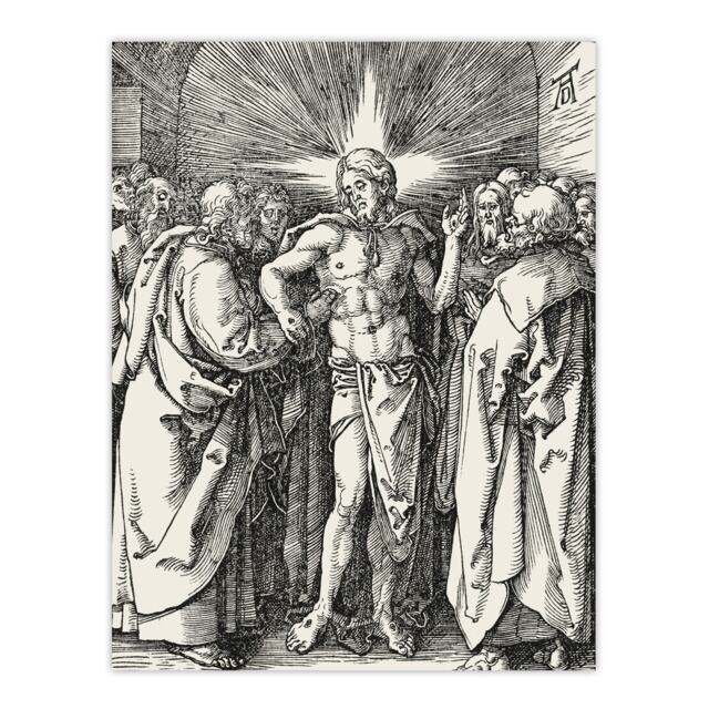 "Doubting Thomas Bible Scene Albrecht Durer Wall Art Poster Print 12X16"""