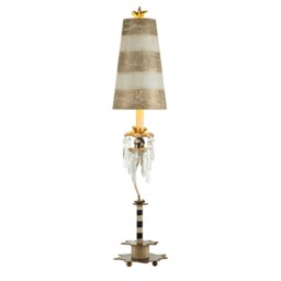 Birdland 1 Light Table Lamp Black, Gold, Cream, E27