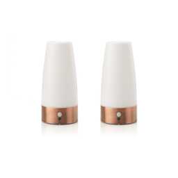 Auraglow Wireless PIR Motion Sensor Hallway Night Light White Brass/Copper