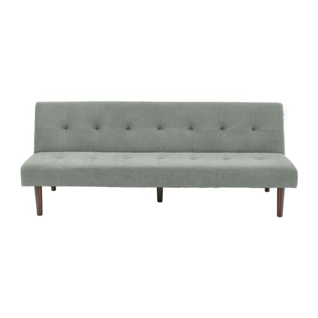 Living and Home Modern Convertible Sofa Bed with Wooden Legs - Grey