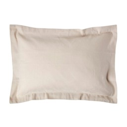Homescapes Natural Linen Oxford Pillowcase - Standard Size Cream Standard