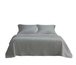 Microfibre Soft Touch Flat Sheet Plain Dyed Bed Linen Silver Silver Single