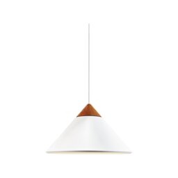 Nordlux Kinto Indoor Pendant Light White Metal E27 Wood - Mains Powered, IP20