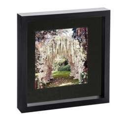 "Nicola Spring 10 x 10"" Photo Frame - Black/Black Mount - 3D Photo Frame Picture Frame Box Portrait Display Case (53 x 53cm)"