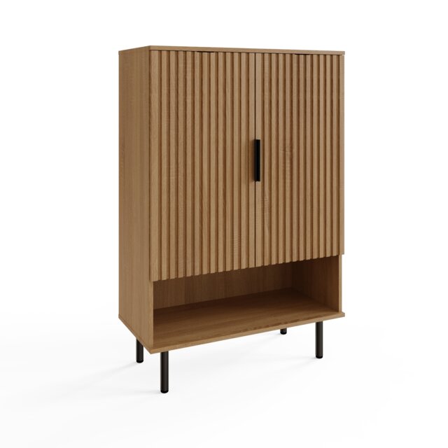 Nervata Shoe Cabinet Brown Oak
