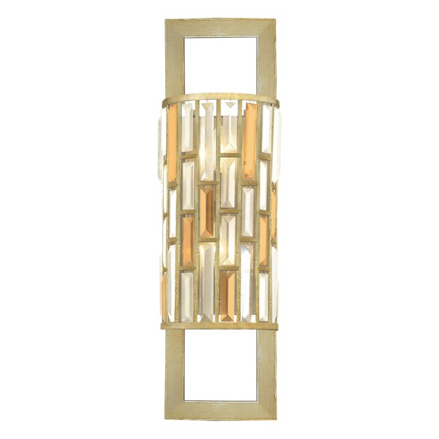 Gemma 2 Light Indoor Wall Light Silver Leaf, E14