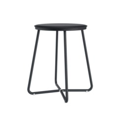 Cosmic Shower Stool with Durable Stainless Steel for Bathroom, Black