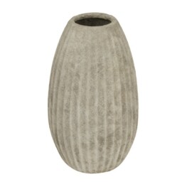 Catania Large Olpe Vase - Ceramic - L21 x W21 x H36 cm - Light Grey Grey