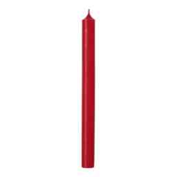 IHR Dinner Candle Tall Solid Coloured Unscented 25cm Red