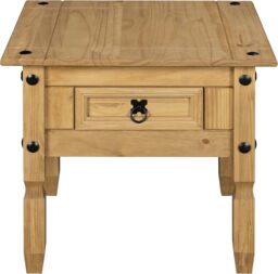 Corona Lamp Table 1 Drawer Mexican Solid Pine