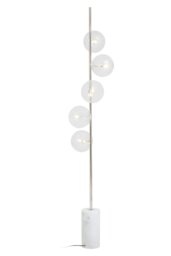 Orsina Nickel And White Marble Floor Lamp