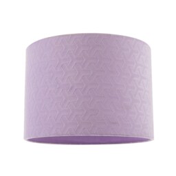 "Modern Lilac Velvet Fabric Drum Lampshade with Inner Cotton Lining Purple 10"""