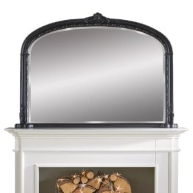 Mayfair Overmantle Mirror Black H 89cm x L 127cm 1