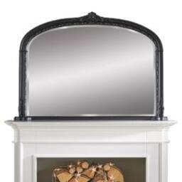 Mayfair Overmantle Mirror Black H 89cm x L 127cm 1