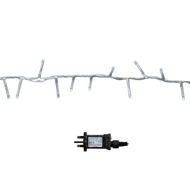 2000 LED 50m Indoor Outdoor Christmas Multi Function Mains Operated String Lights with Timer in Cool White