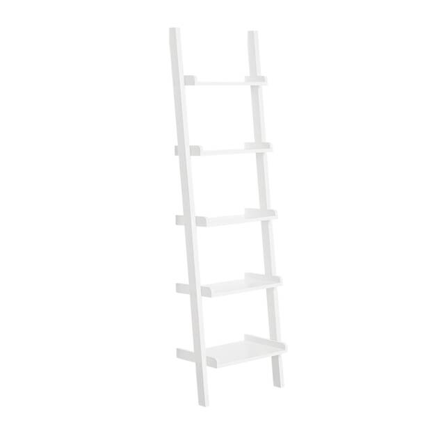 SoBuy FRG17-W,5 Tiers Ladder Shelf Storage Bookcase