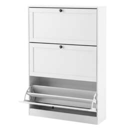 Levede Tall Shoe Cabinet Flip Shoe Storage Unit Slim Hallway Organiser