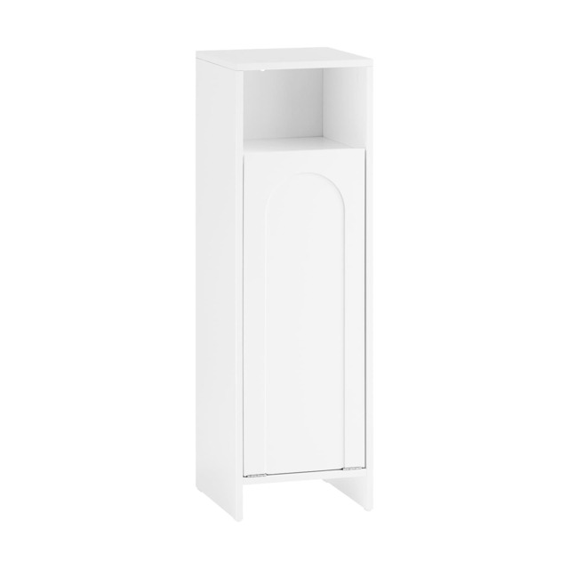 SoBuy Bathroom Storage Cabinet with Removable Laundry Basket, White, 11.8x11.8x38.2 inches, 15.8 kg - BZR161-W
