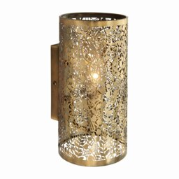 Secret Garden Floral Leaves Design Wall Light Antique Brass, E14