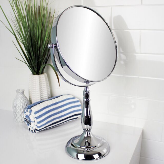 Showerdrape Vidos 7x Magnifying Chrome Makeup Vanity Mirror Silver 1