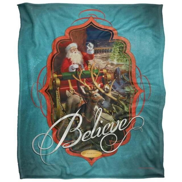 The Polar Express Believe Santa Clause Blanket - Multicoloured - One Size