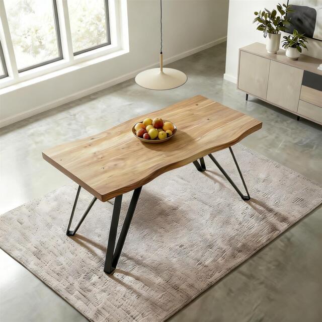 Dining Table Set 120cm Table and x4 Off White Ashford Upholstered Chairs