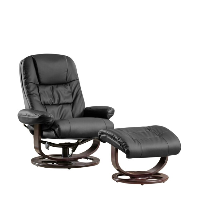 Burdell Swivel Recliner Black