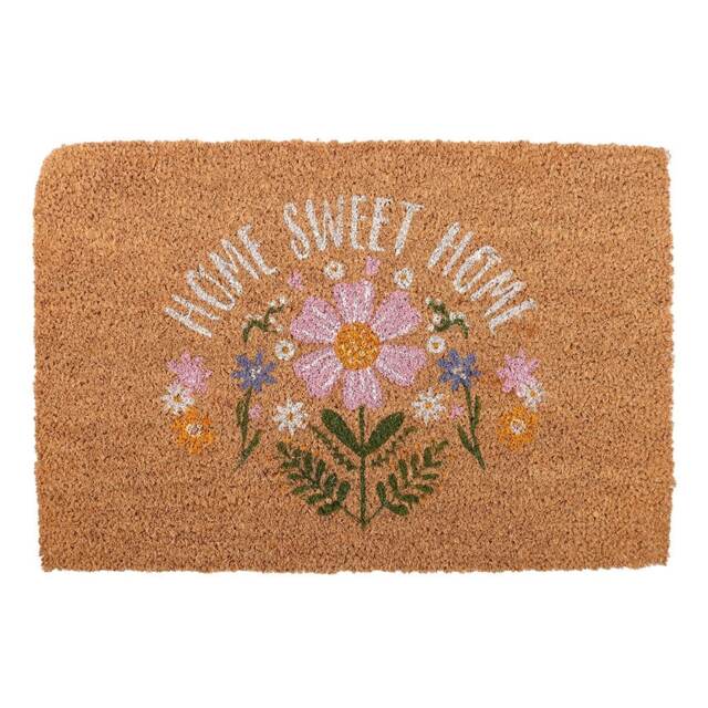 Something Different Home Sweet Home Door Mat Cream Natural/Daisy One Size 1