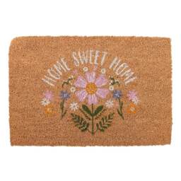 Something Different Home Sweet Home Door Mat Cream Natural/Daisy One Size 1