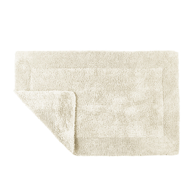 Heavyweight Reversible Bath Mat Rug 53 x 85cm - Cream