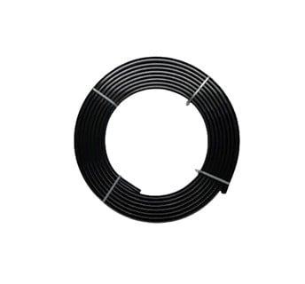 500cm Black Coiled Streamline PVC Curtain Track Black Black