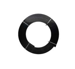 500cm Black Coiled Streamline PVC Curtain Track Black Black